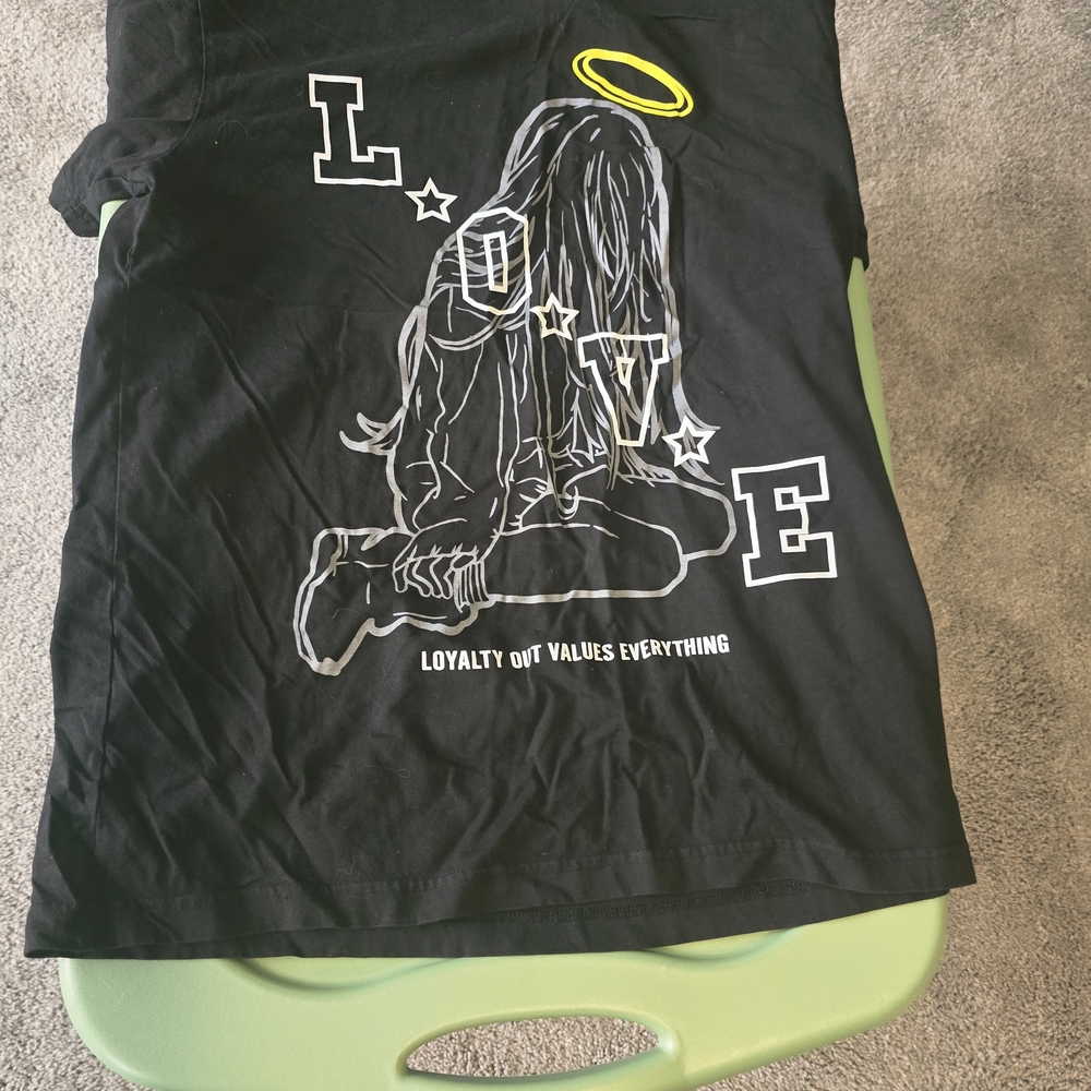Black Graphic Kids Shirt